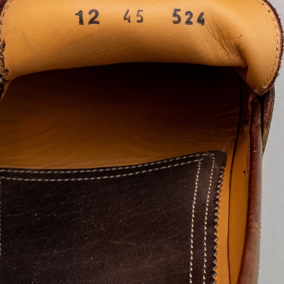 Di Bianco SPQR Men's Brera' Brown Pebble Grained Leather Loafers – Size US 12 - Picture 11 of 13